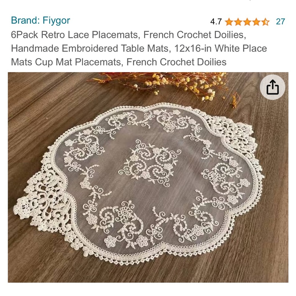 Retro Lace Placemats